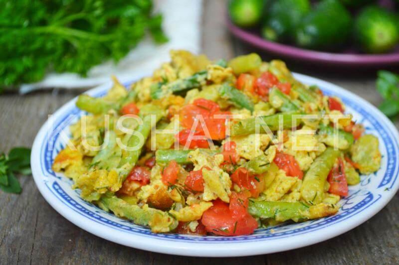 16_жареная стручковая фасоль с яйцом