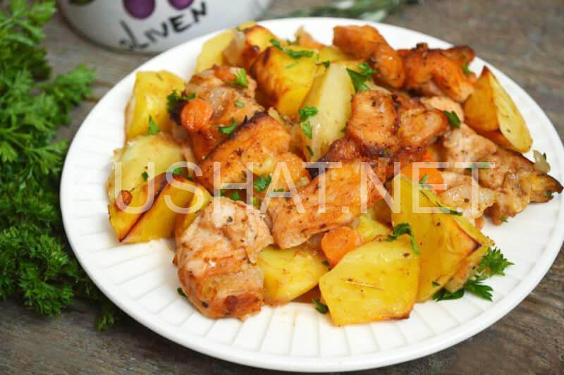 Картошка с мясом в рукаве — рецепт с фото пошагово. Как приготовить картофель с мясом в рукаве?