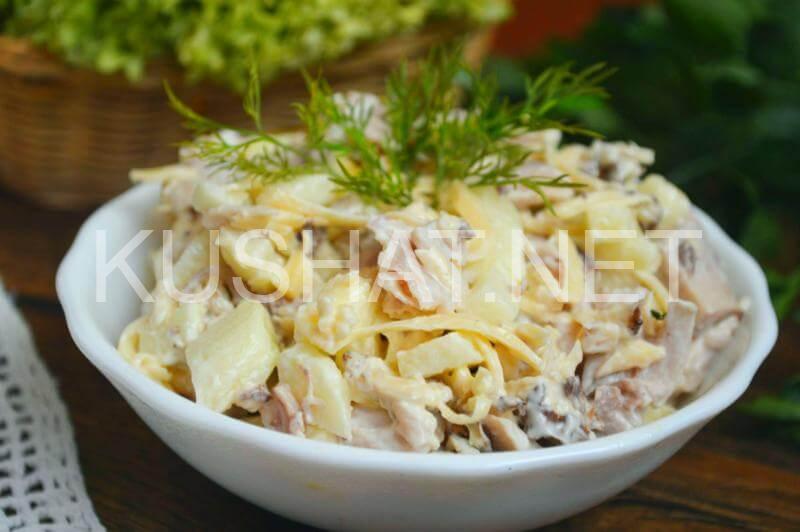 10_салат с курицей, грецкими орехами и сыром