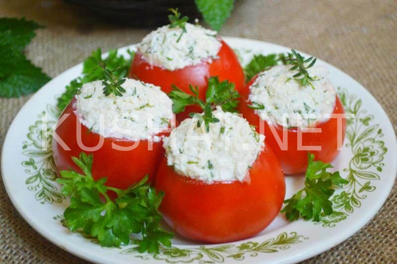 10_помидоры, фаршированные сыром и чесноком