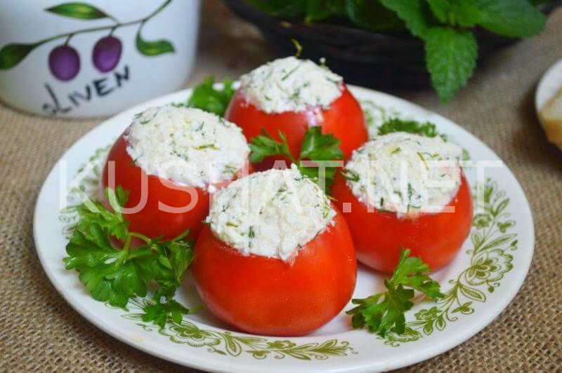 11_помидоры, фаршированные сыром и чесноком