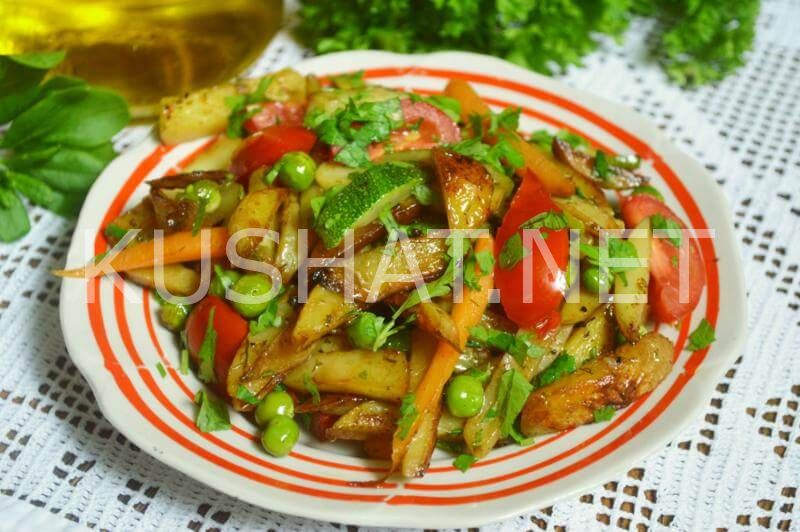 14_овощное рагу с кабачками, картошкой, помидорами и горошком
