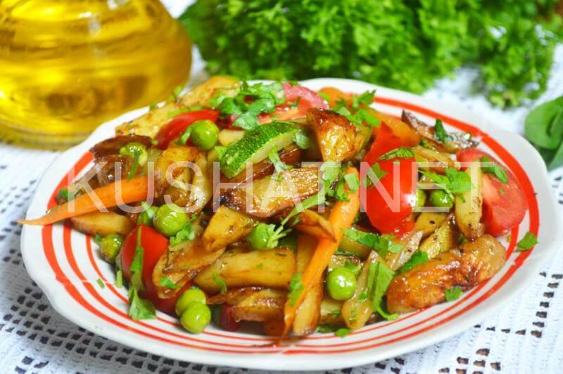 15_овощное рагу с кабачками, картошкой, помидорами и горошком