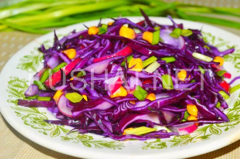 7_салат из краснокочанной капусты с кукурузой и редисом