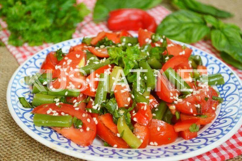 10_салат из стручковой фасоли с перцем и помидорами