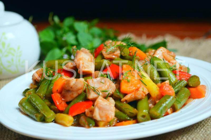19_Стручковая фасоль с курицей