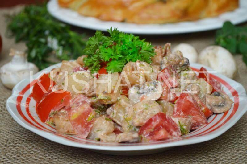 8_салат из баклажанов с помидорами и грибами