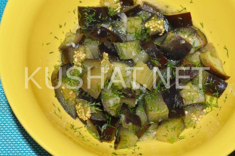 15_маринованные баклажаны с чесноком и зеленью быстрого приготовления