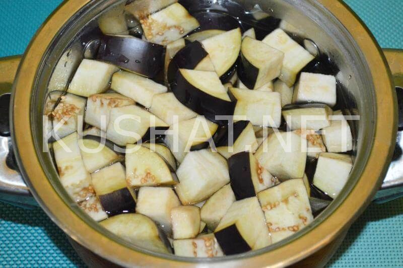 3_маринованные баклажаны с чесноком и зеленью быстрого приготовления