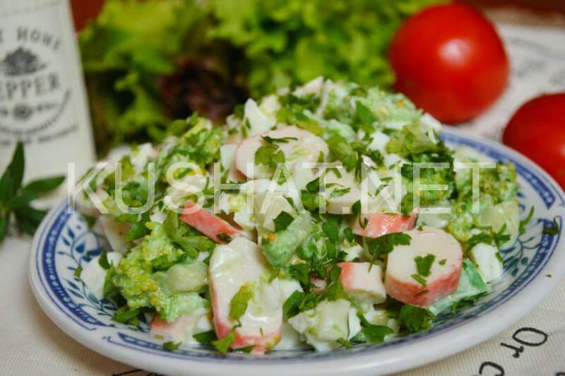 11_салат с брокколи и крабовыми палочками