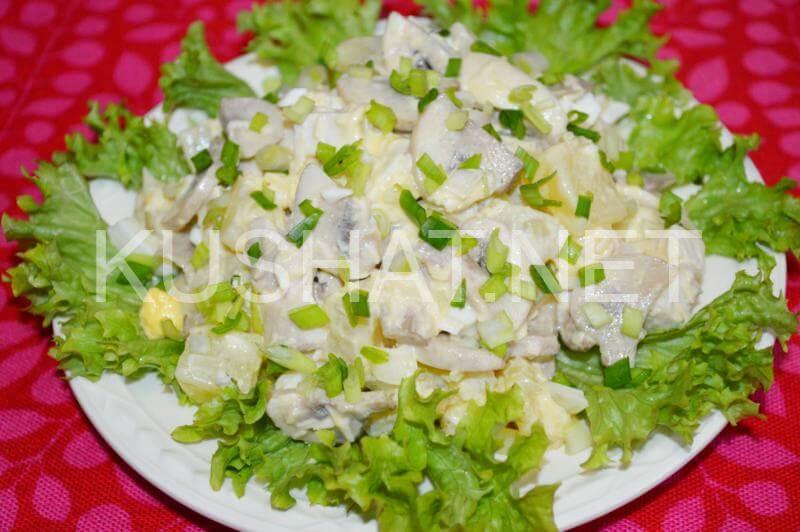 13_салат с курицей ананасами и грибами