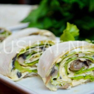 11_рулет из лаваша с грибами и сыром