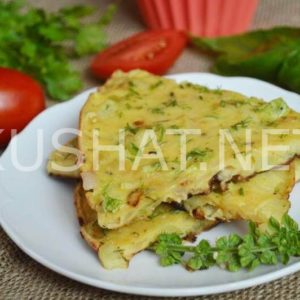 16_омлет с кабачками на сковороде