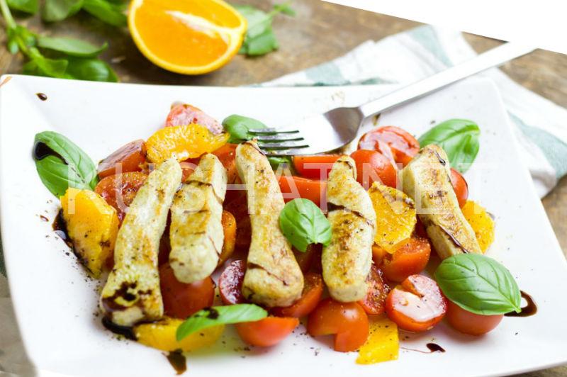 1_салат с курицей, апельсинами и помидорами