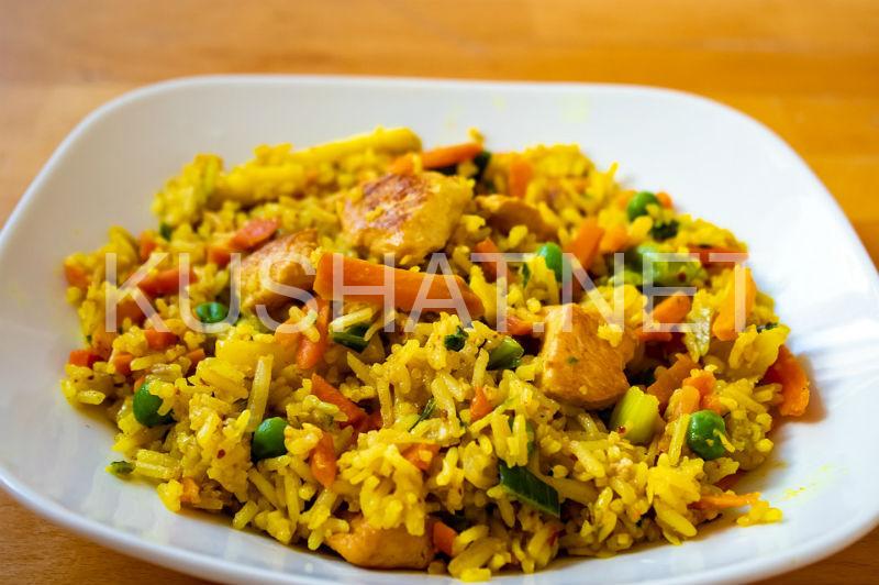 Рис с куриным филе и овощами - пошаговый рецепт с фото