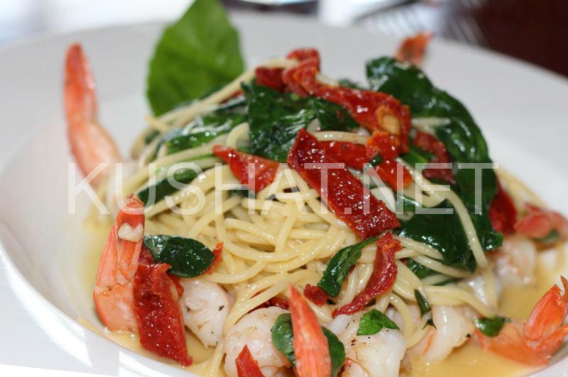 1_спагетти с креветками в сливочном соусе