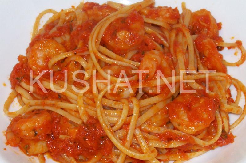 1_спагетти с креветками в томатном соусе