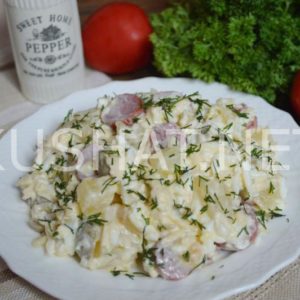 3_салат с ананасами и колбасой