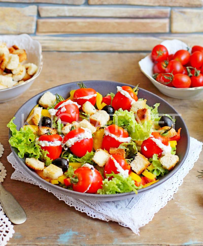 7_греческий салат с фаршированными помидорами