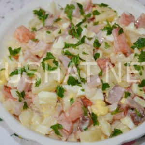 9_салат буржуйский с копченой курицей и ананасами