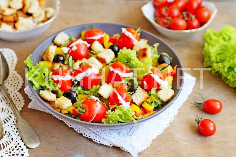 Греческий салат с морепродуктами рецепт с фото
