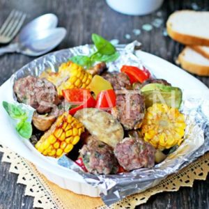 8_фрикадельки с овощами в духовке
