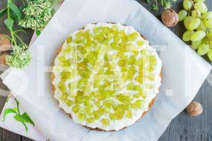 15_йогуртовый торт с виноградом и грецкими орехами