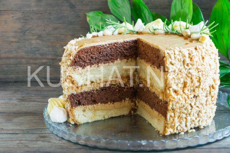 19_бисквитный торт со сгущенкой и арахисом