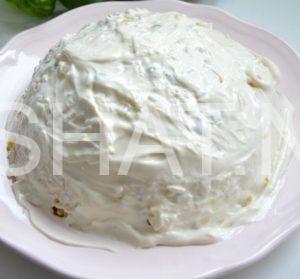3_новогодний салат шапка Деда Мороза