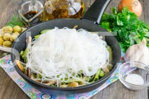 4_салат из стручковой фасоли с вешенками