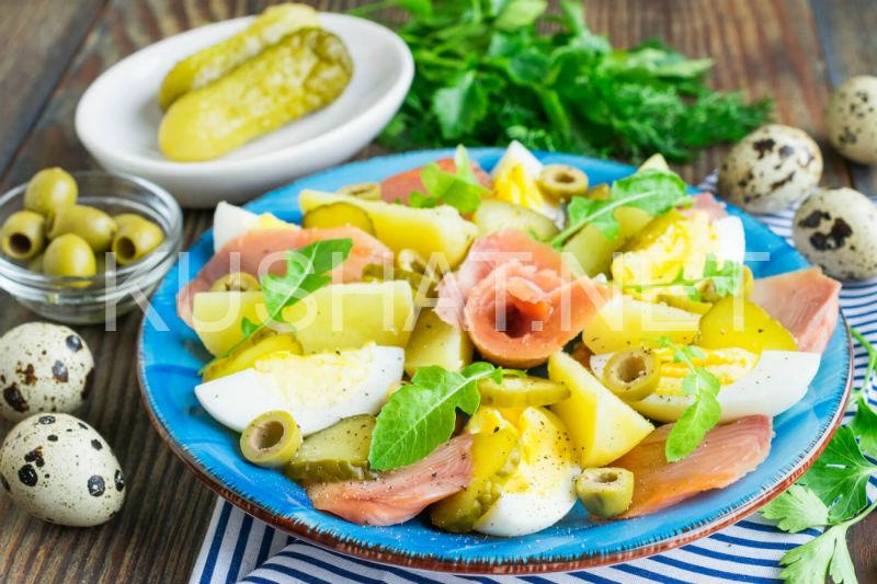 5_салат из горбуши, картофеля и маринованных огурцов