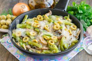 5_салат из стручковой фасоли с вешенками