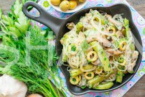 7_салат из стручковой фасоли с вешенками