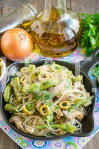8_салат из стручковой фасоли с вешенками