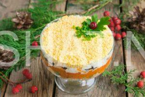 13_слоеный салат с печенью трески
