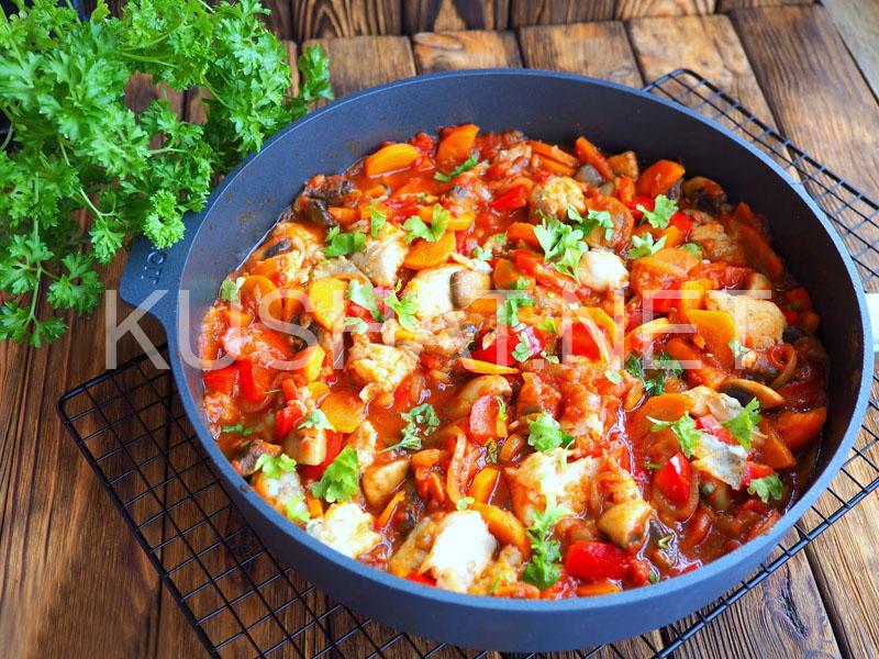 2_тушеная скумбрия с грибами и овощами