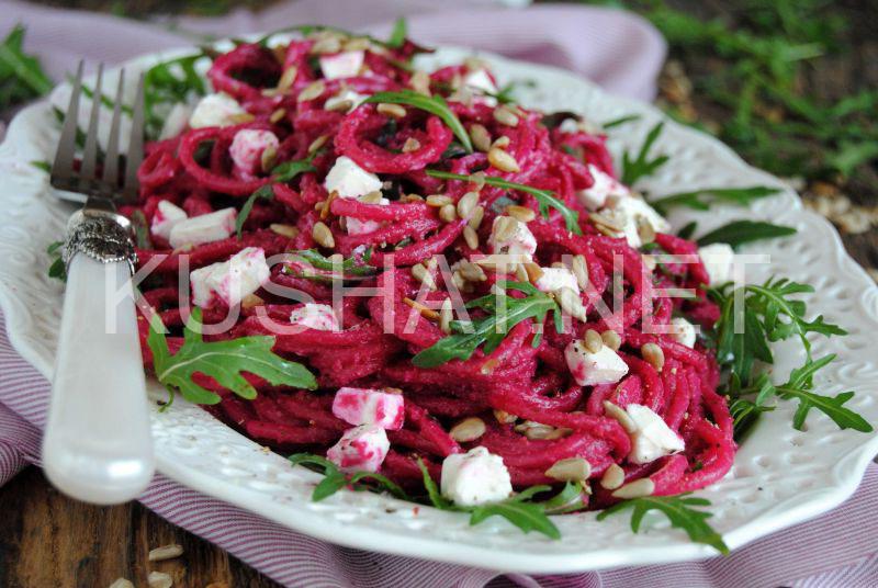 5_спагетти со свекольным песто