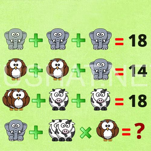 1_математическая задачка про слона, сову и корову