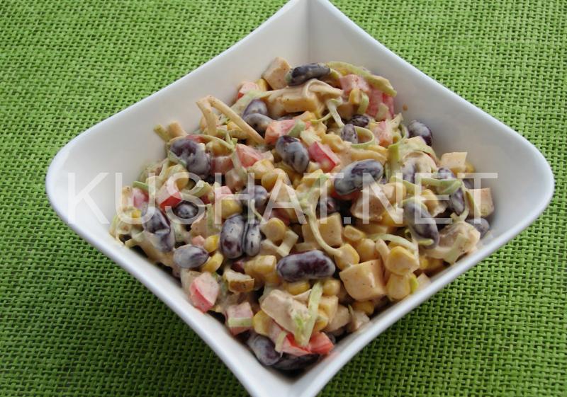 2_мексиканский салат с фасолью и курицей
