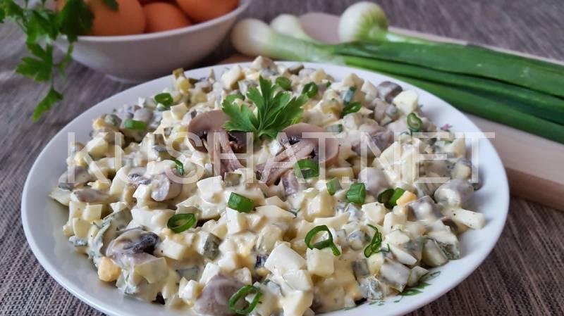 2_грибной салат с солёными огурцами