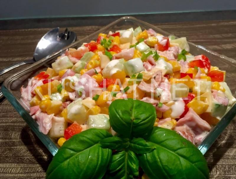 7_салат с копчёной курицей калейдоскоп