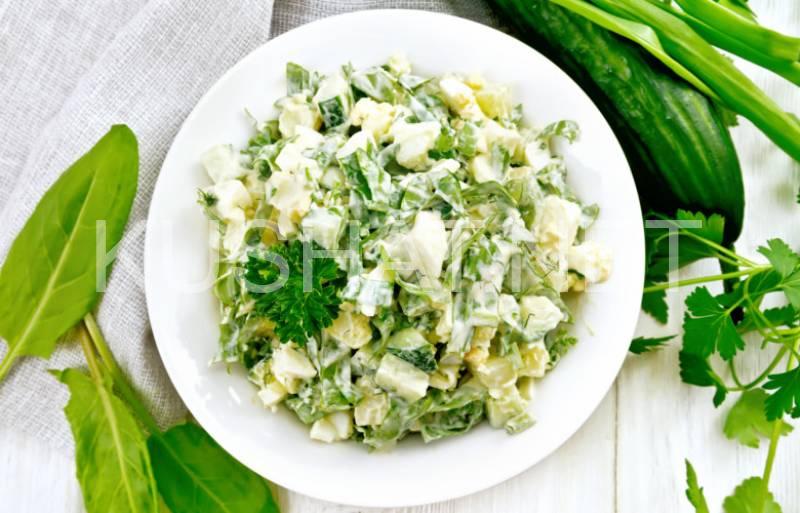 5_зеленый салат со щавелем и картофелем