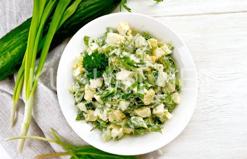 8_зеленый салат со щавелем и картофелем