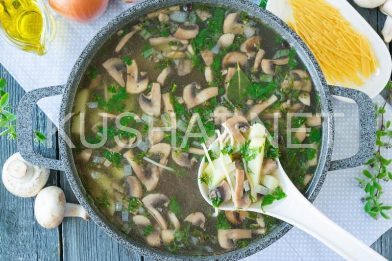 10_грибной суп с лапшой