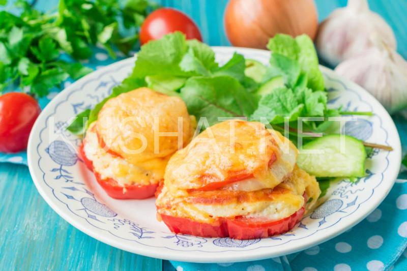 12_куриные котлеты с помидорами и сыром в духовке