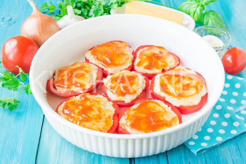 4_куриные котлеты с помидорами и сыром в духовке