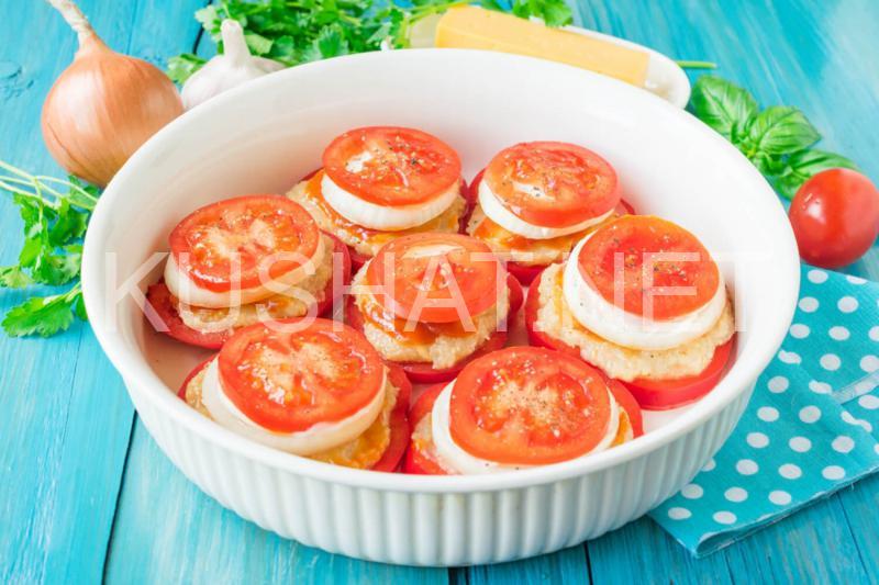 7_куриные котлеты с помидорами и сыром в духовке