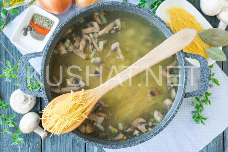 8_грибной суп с лапшой