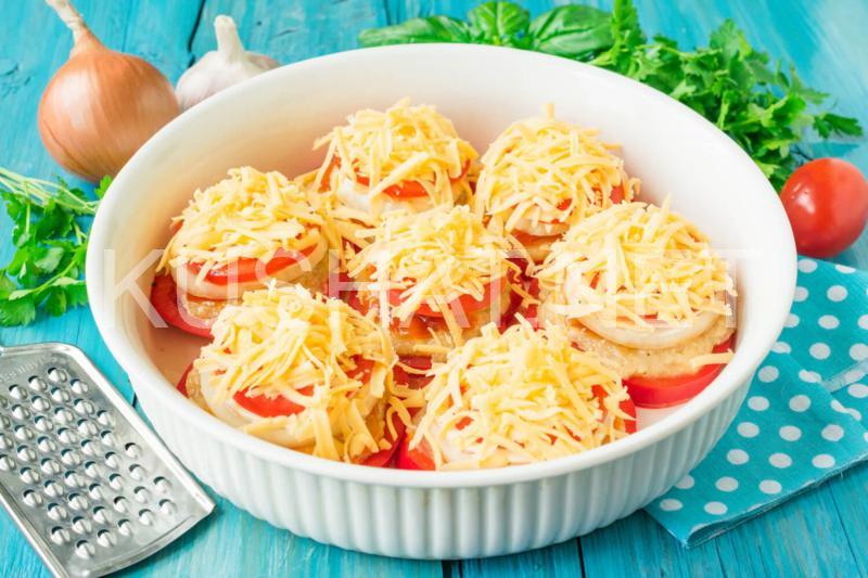 8_куриные котлеты с помидорами и сыром в духовке
