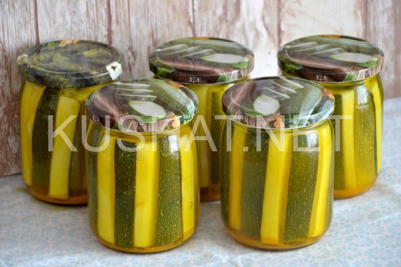 2_маринованные кабачки дольками на зим